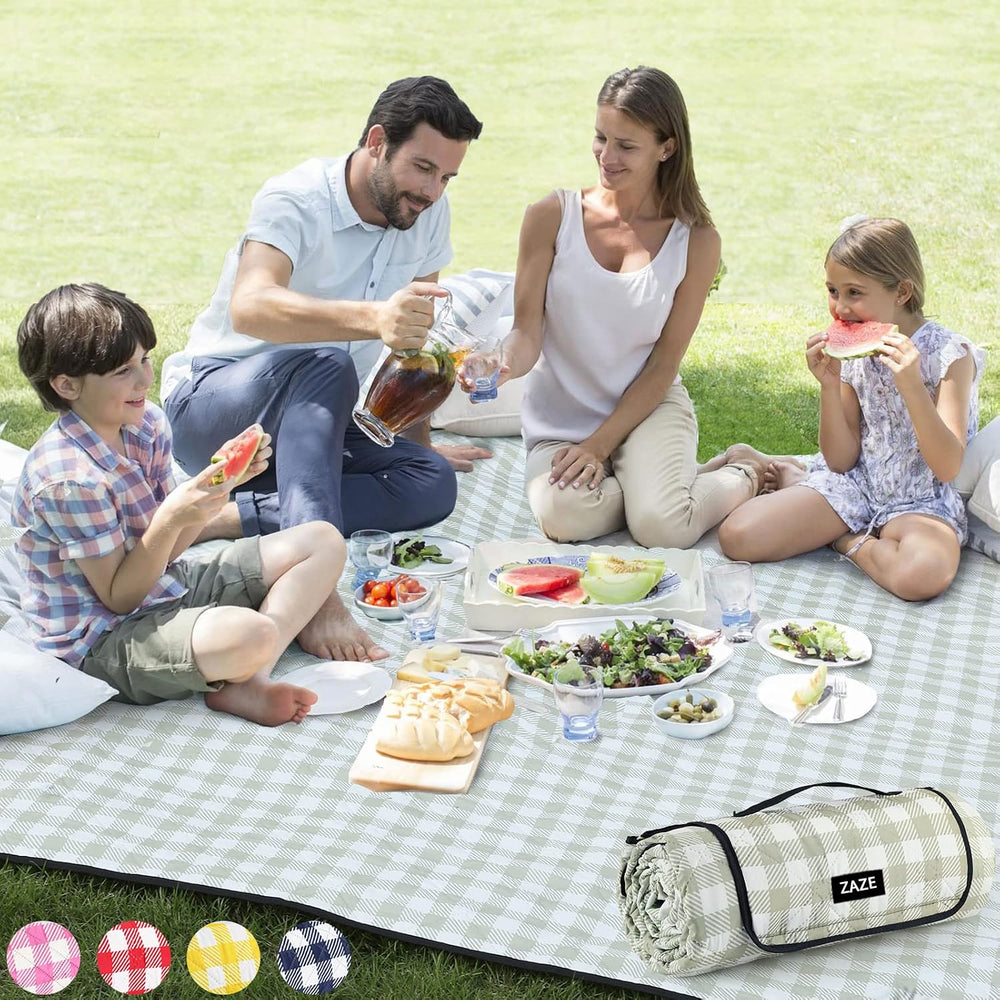 ZAZE Extra Large Picnic Outdoor Blanket, 80''x80'' Waterproof...