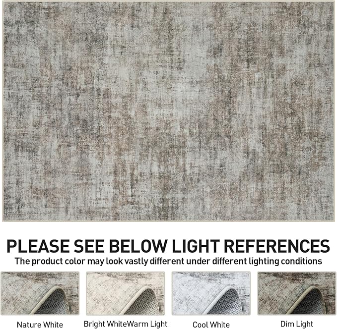 5x7 Area Rugs Washable Rug: Modern Abstract Living Room Rug Soft Anti-Skid Thin - Image 6