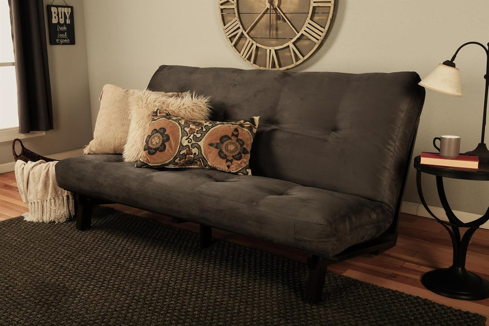 Kodiak Furniture Cotton and Foam Full-Size Futon 7" Mattress in Suede Gr...