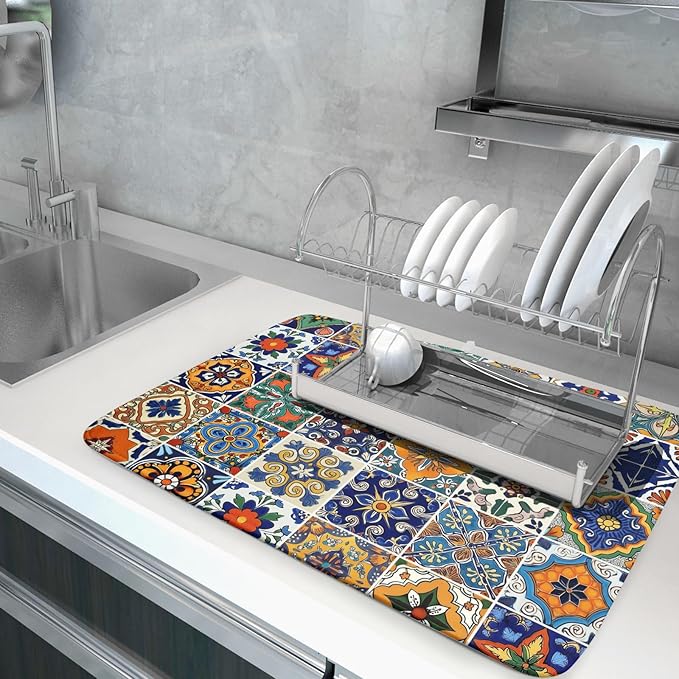 Talavera Mexican Tiles Dish Drying Mat - Image 5