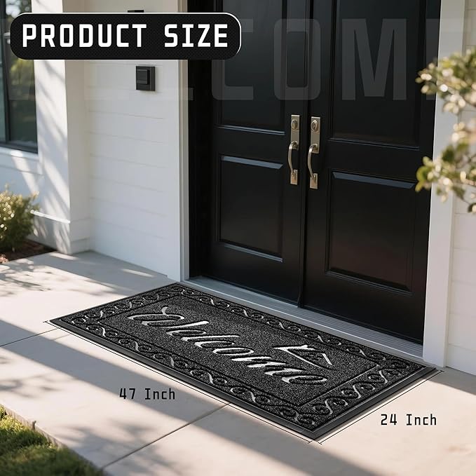 Yimobra Welcome Mat, Heavy Duty Sturdy Door Mats - Image 2