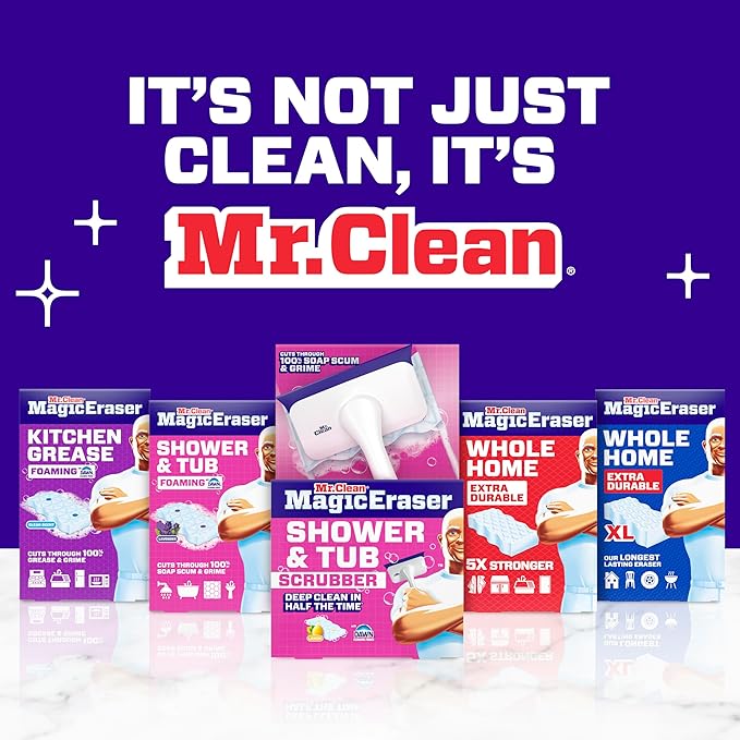 Mr. Clean Magic Eraser Shower & Tub Scrubber, Bathroom Cleaner, All in One - Image 10