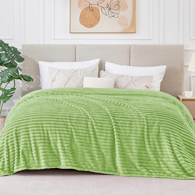 BEDELITE Fleece Blanket Queen Size – 3D Ribbed Jacquard Soft and Warm - Image 2