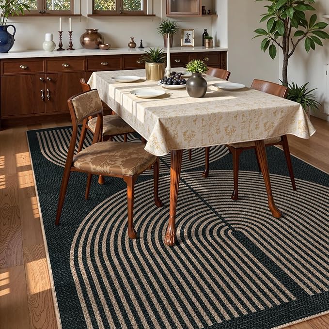 Lahome Enfys Modern Rainbow Easy Jute Rug, 6x9 Area Rugs - Image 6