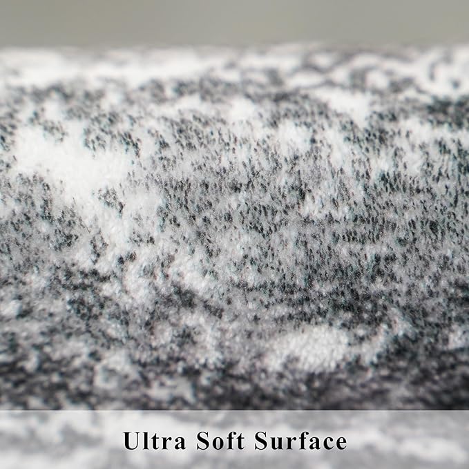 Abstract 14ft Long Runner Rug: Non-Slip Washable Rug Runner Low-Pile Soft - Image 7