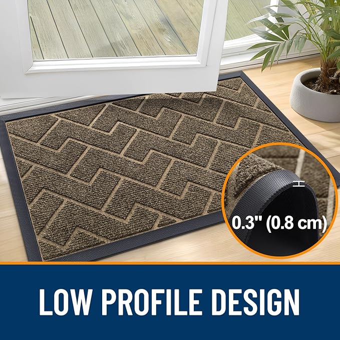 OLANLY Front Door Mat Indoor Outdoor Entrance, Waterproof All-Season, - Image 4