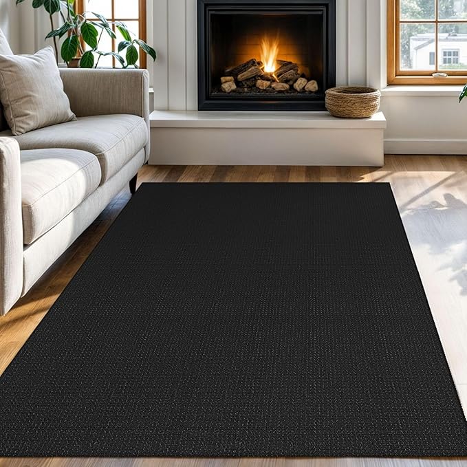KOZYFLY Washable Area Rug 4x6 ft Non Slip Rubber Backed Living Room Rugs by KOZYFLY