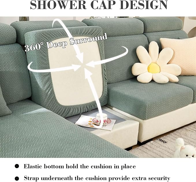 Couch Covers for 2 Cushion Sofa Pet Friendly Couch Cushion Covers Universal - Image 4