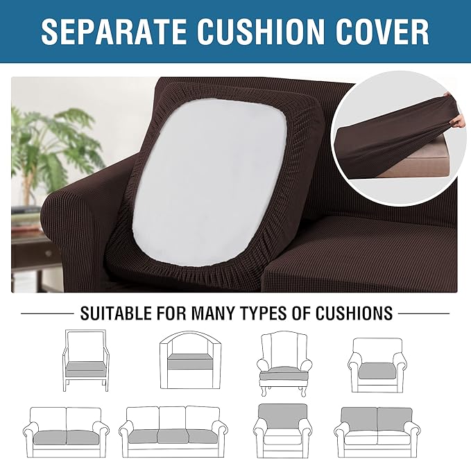 H.VERSAILTEX 3 Piece Stretch Sofa Covers - Image 5