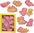 Dinosaur Cookie Cutters With Plunger Stampers Set, 8 Piece 3D Dinosaur by Sakolla