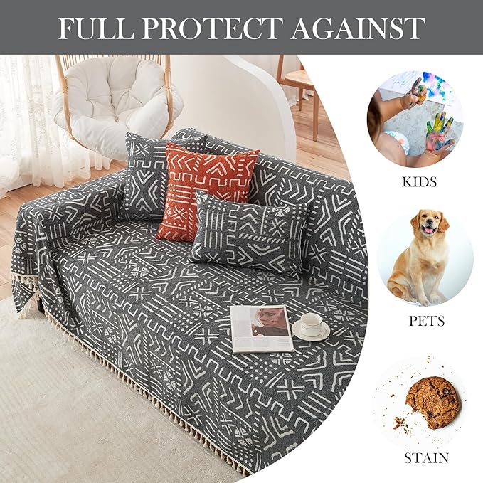 HANDONTIME Sofa Covers Boho Couch Cover - Image 5