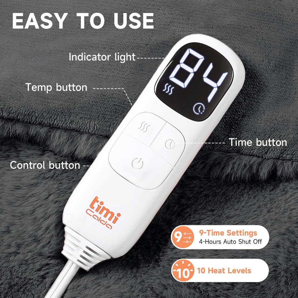 Heated Blanket Electric Twin Size - 62"x84" Soft Bubble Electric Bl...