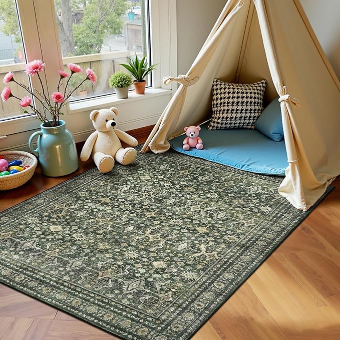 Lofus 4x6 Area Rug for Entryway, Washablee Soft Rugs for Bedroom, Living Room - Image 8