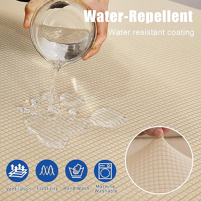 Water Repellent Sofa Cushion Slipcovers, Stretch Couch Cushion Cover - Image 3