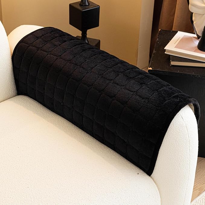 Velvet Couch Cover, Plush Sectional Sofa Cover Washable, Anti Slip Sofa by MDSASFD