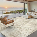 9x12 Area Rug for Living Room, Abstract Non Slip Machine Washable Vintage by Soalmost