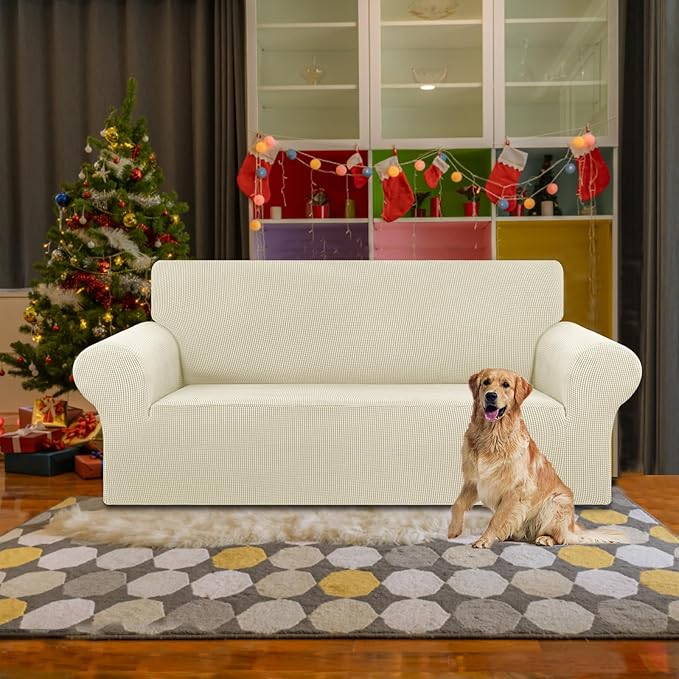 KEKUOU Stretch Loveseat Sofa Cover Slipcover, Couch Covers - Image 2