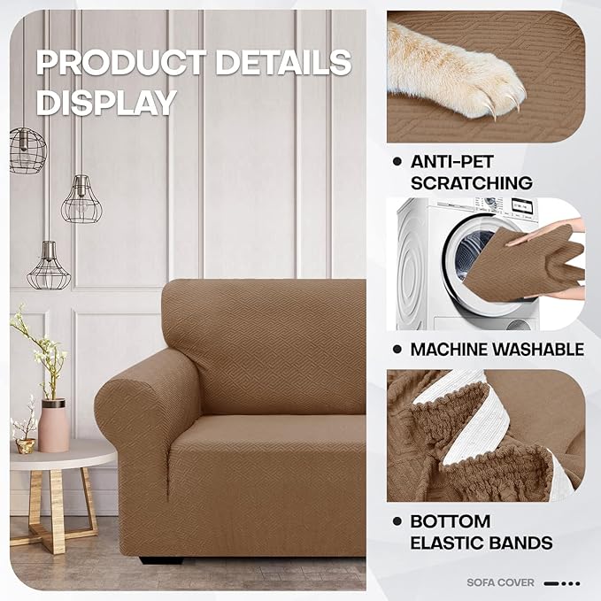ZNSAYOTX 1 Piece Jacquard Couch Covers - Image 3