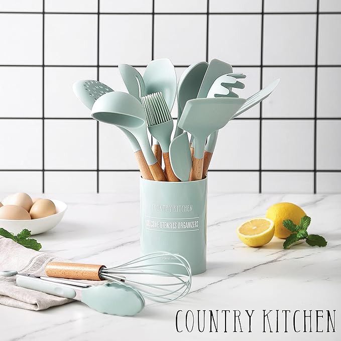 Country Kitchen Non Stick Silicone Utensil Set - Image 6