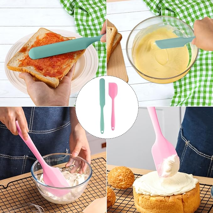 Mini Silicone Spatula Set 6 PCS Food Grade Small Jar Spatula - Image 3