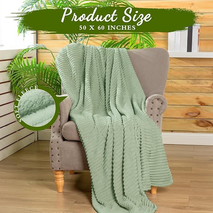 Buryeah 6 Pcs Flannel Throw Blanket Bulk 50 x 60 in Sleepover Blanket Outdoor - Image 2