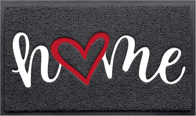 CozyBounty Black Door Mat Welcome Mats Home Non-Slip Doormat by CozyBounty
