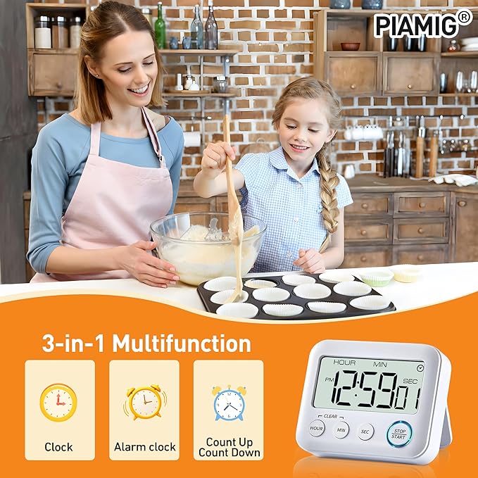 Digital Kitchen Timer Alarm Clock - Image 2