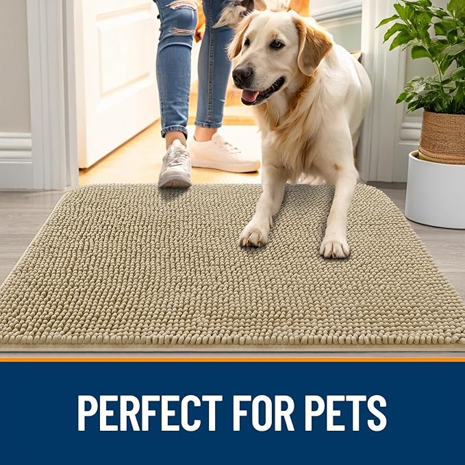 OLANLY Dog Door Mat for Muddy Paws 70x24, Absorbs Moisture and Dirt, Absorbent - Image 6