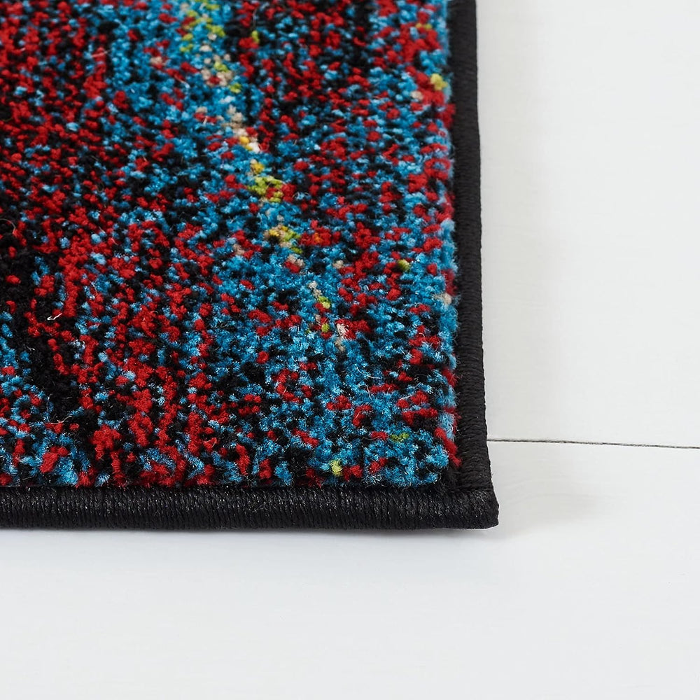 SAFAVIEH Glacier Collection Area Rug - 9' x 12', Red & Green, Mod...