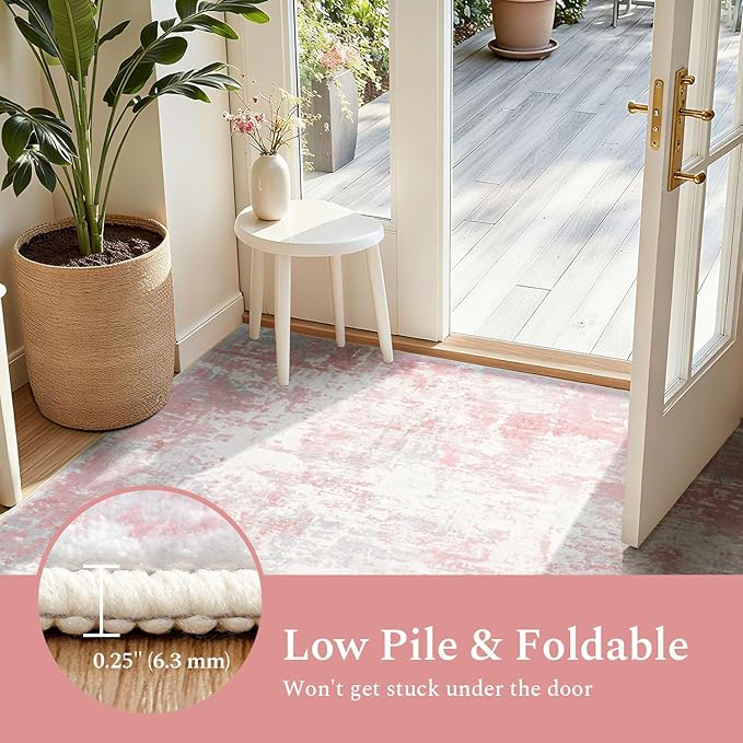 Rugflix 5x7 Area Rugs for Living Room, Washable Large Rug Stain-Resistant Low - Image 8