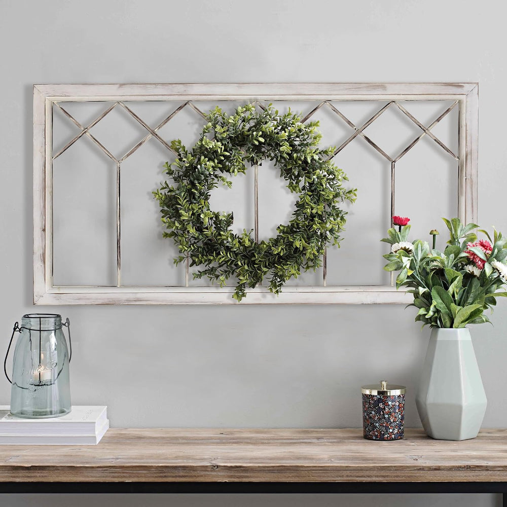 Oakrain Wood Window Frame Wall Art, 39"x 20" Rustic Wall Decor for ...