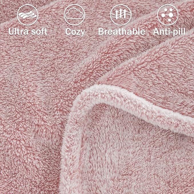 Exclusivo Mezcla Plush Fuzzy Fleece Bed Blanket King Size, Super Soft, Fluffy - Image 6