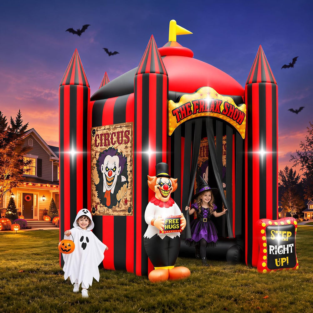 Kalolary 12FT Tall Halloween Inflatables Scary Clown Arch Haunted House