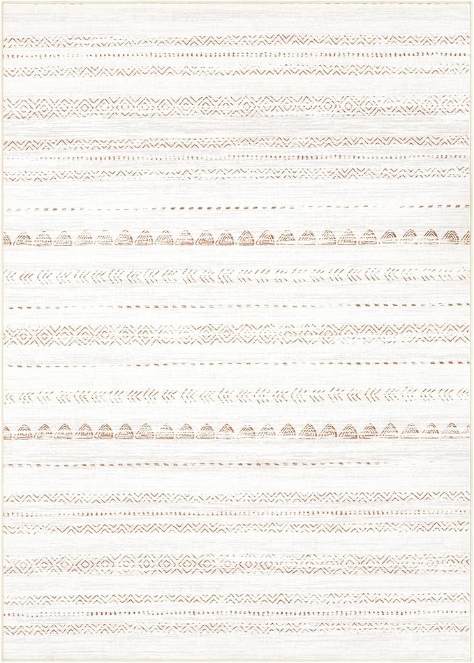 Nakagishi 6x8 Area Rugs Living Room: Washable Boho Large Neutral Soft Farmhouse - Image 7