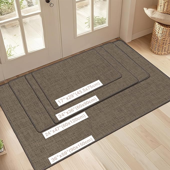 LEKEEPGO Ultra Thin Indoor Door Mat 24"x47", Low-Profile Door Mat Indoor - Image 2