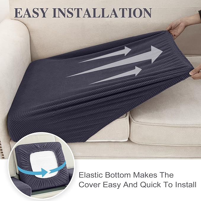 Couch Cushion Covers Seat Cushion Cover Stretch Couch Cover Separate Sectional - Image 5