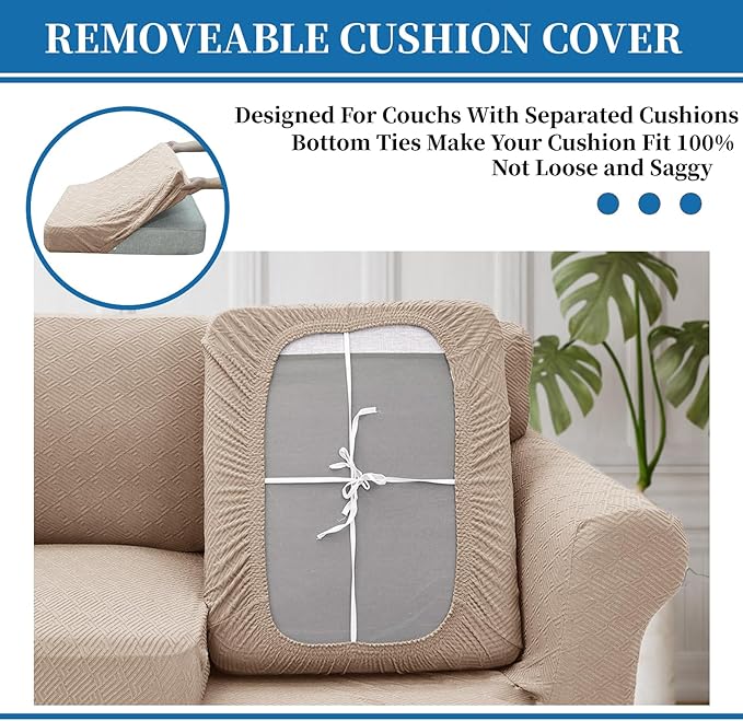 XINEAGE 2026 New 4 Pieces Extra Large Couch Covers - Image 4