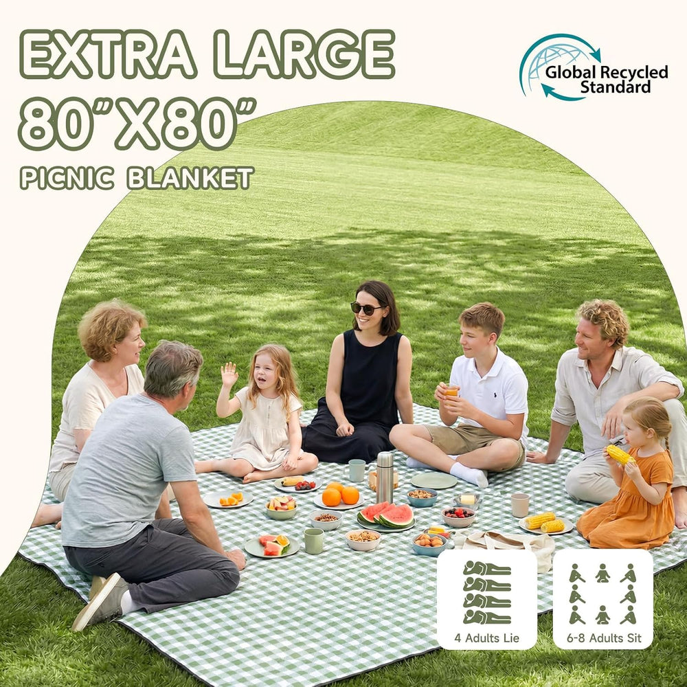 Genovega Waterproof Picnic Blanket Beach Outdoor Camping Mat Rug Extra Large ...