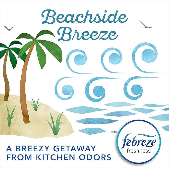 Glad Small Trash Bags 4 Gallon, Febreze Beachside Breeze Garbage Bags, Odor - Image 3