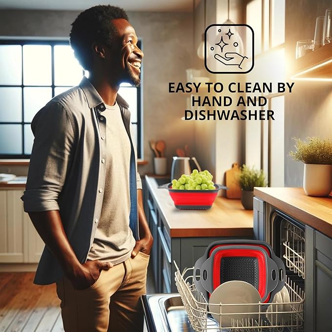 Square Collapsible Colander - Image 9