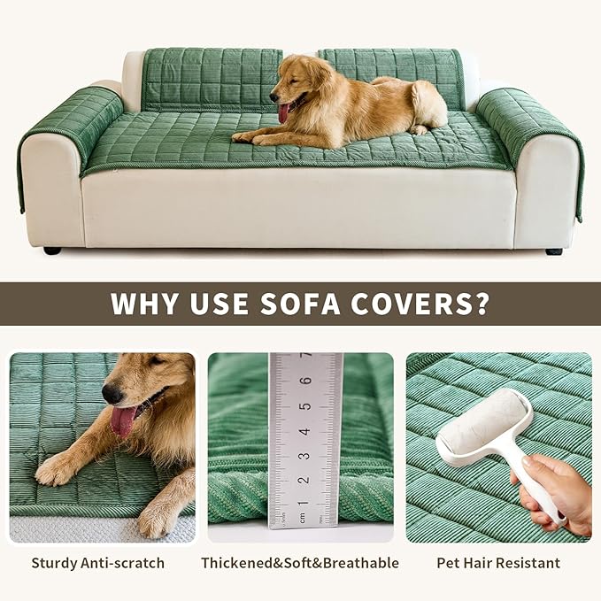 Couch Covers for Dogs Washable, Non Slip Couch Covers for Loveseat Sofa Pet - Image 6