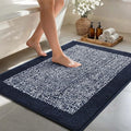 48x32 Large Bathroom Rugs Washable Non Slip, Dark Blue Bath Mat by Unknown