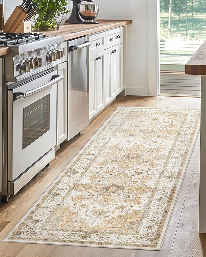 AMADA HOMEFURNISHING 2x6 Washable Runner Rug, Low-Profile Kitchen Rugs - Image 4
