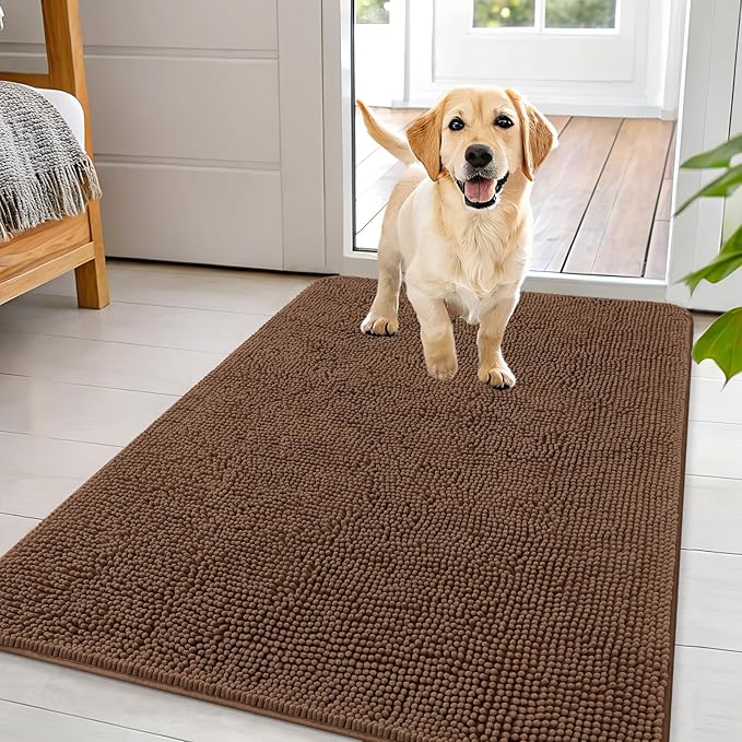 OLANLY Dog Door Mat for Muddy Paws 44x32, Absorbs Moisture and Dirt, Absorbent by OLANLY