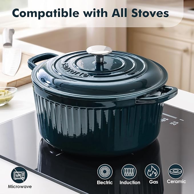 SENSARTE Enameled Cast Iron Dutch Oven Pot - Image 3