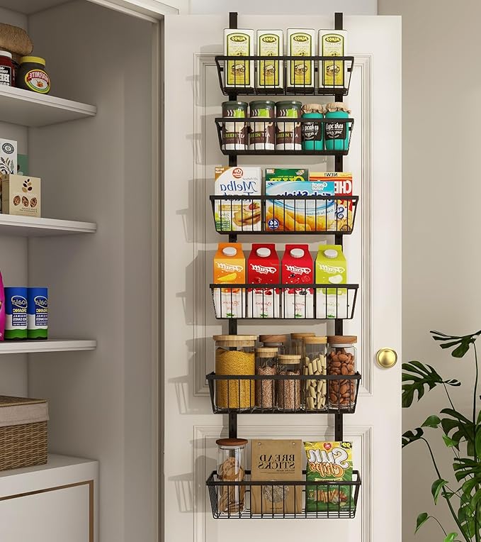 Mefirt 12 Inch Wide Narrow Over The Door Pantry Organizer, Pantry Organization by Mefirt