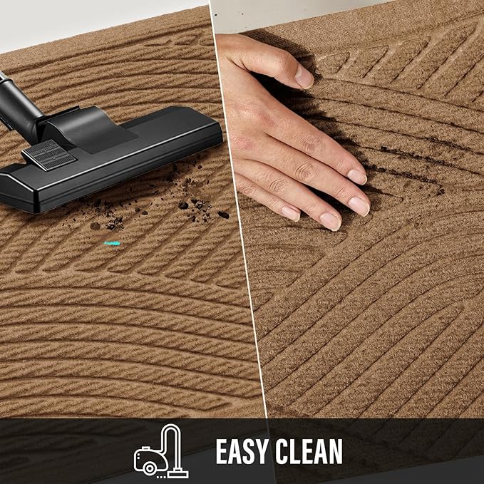 HIYARD Sturdy Front Door Mat, Absorbent Muddy Dirt Resist Welcome Door Mats - Image 7