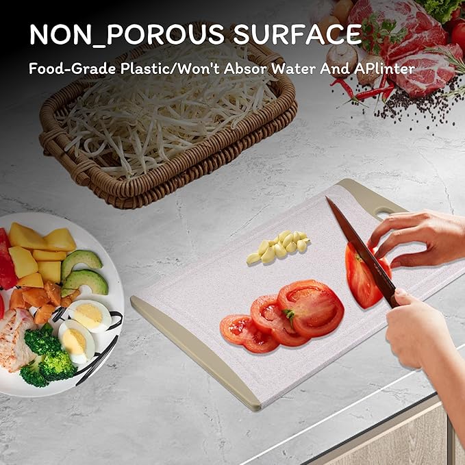 Cutting Board for Kitchen, Wheat Straw Fiber Cutting Board, Dish Washer Safe