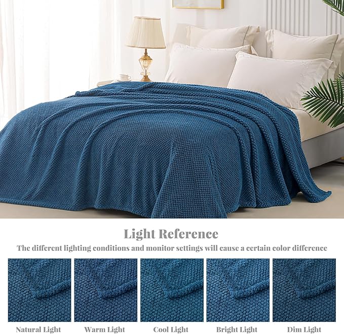 Whale Flotilla Queen Size Fuzzy Fleece Blanket - Image 9