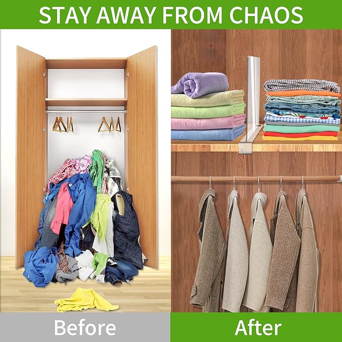 Acrylic Shelf Dividers, Closet Shelf Separators - Image 6